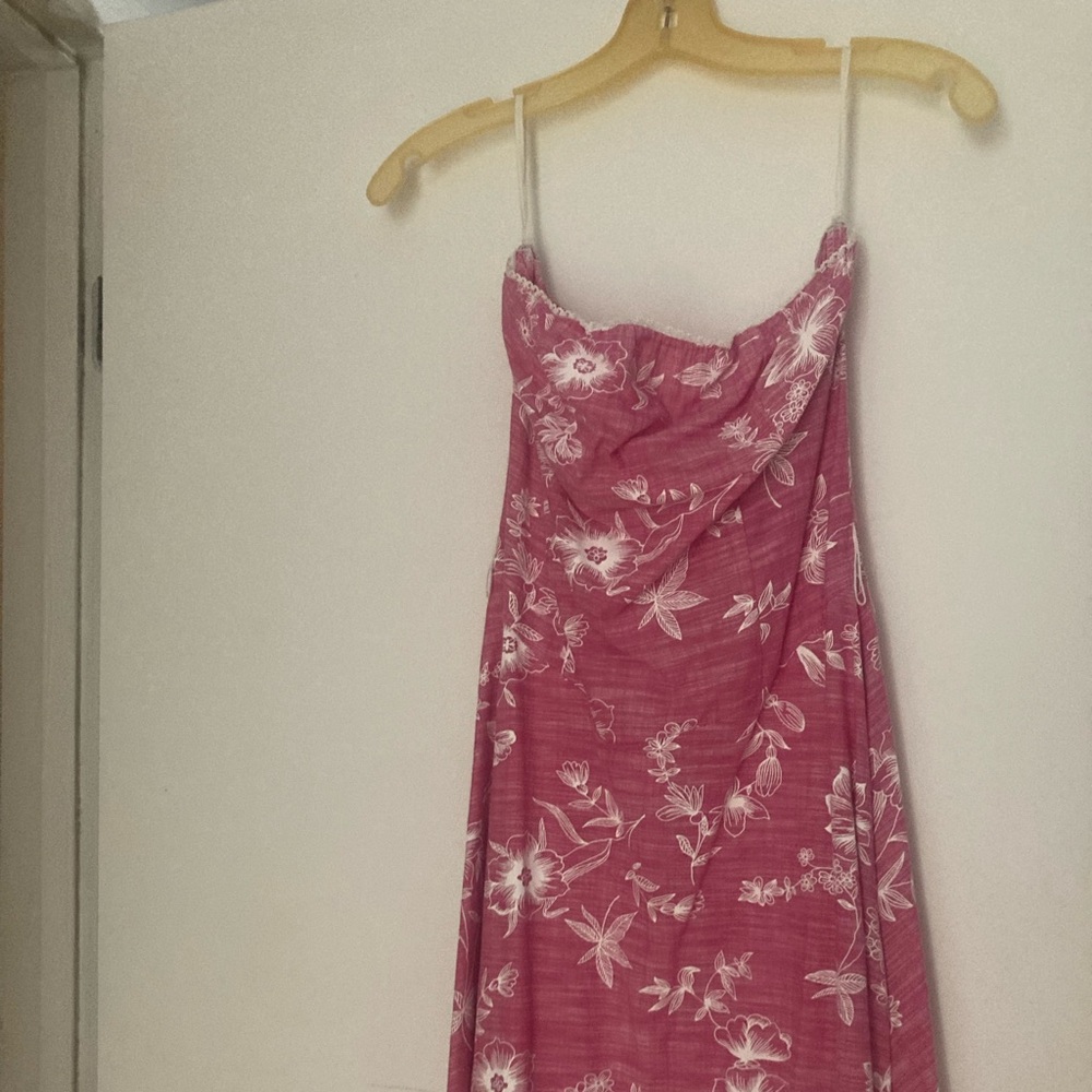 Macy's (by Natali) Strapless Pink Floral Dress